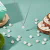 100Pcs Faceted Natural Rose Quartz Star Cut Round Charms G-HS0001-04-5