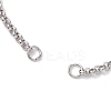 2Pcs 2 Colors 304 Stainless Steel Boc Chain Slider Bracelet Makings AJEW-JB01254-3