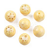 Flower Opaque Resin Beads RESI-T054-001A-3