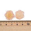 Baking Paint and Golden Metal Enlaced Glass Beads DGLA-T004-09I-3