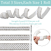 3 Yards 3 Styles Self-adhesion ABS Imitation Pearl with Rhinesatone Hotfix Rhinestone DIY-CY0001-88-2