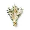 Rhinestone Wheat Brooch Pin JEWB-C003-01-2