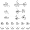 12Pcs 3 Styles Sterling Silver Round Ball Stud Earring Findings FIND-BBC0004-60-1