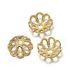 Multi-Petal Flower Brass Fancy Bead Caps KK-F0317-02-NR-2
