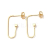 Brass Cube Stud Earrings EJEW-S280-04G-4
