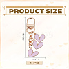 1Pc Heart Alloy Enamel Pendant Decorations AJEW-LP0006-08-2