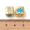 Rack Plating Brass Micro Pave Cubic Zirconia Beads KK-P268-01G-14-2