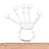Halloween Spray Printed Alloy Finger Ring Stretch Bracelets LS-BJEW-P367-02-3