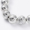Electroplated Natural Lava Rock Beads Stretch Bracelets BJEW-G623-01S-8mm-2