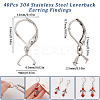40Pcs 304 Stainless Steel Leverback Earring Findings STAS-SC0009-31P-2