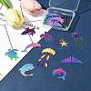 20Pcs 10 Styles Ion Plating(IP) 304 Stainless Steel Etched Metal Embellishments Pendants STAS-FS0001-53-10