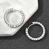 Brass Hoop Earrings EJEW-D320-22P-3