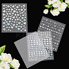8 Sheets 4 Styles Laser Heart Pattern Nail Art Sticker DIY-CY0001-90-7