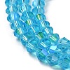 Transparent Electroplate Glass Beads Strands LS-GLAA-F029-4mm-D19-3