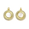 Brass Micro Pave Clear Cubic Zirconia Pendants KK-K365-02B-G-1