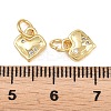 Brass Micro Pave Clear Cubic Zirconia Pendants KK-L275-71D-G-3