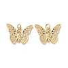 Brass Cubic Zirconia Pendants KK-G453-24G-2