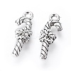 Tibetan Style Alloy Christmas Crutch Pendants LS-TIBEP-GC161-AS-RS-2