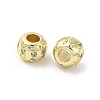 Rack Plating Brass Micro Pave Cubic Zirconia Beads KK-F866-06G-1