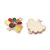 Thanksgiving Day Theme Alloy Enamel Pendants ENAM-T020-35B-2