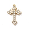 Rack Plating Brass Micro Pave Cubic Zirconia Pendants KK-P230-20G-1