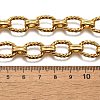 304 Stainless Steel Twisted Oval Link Chain Necklaces NJEW-R023-13G-5