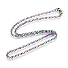 Ion Plating(IP) 304 Stainless Steel Cable Chain Necklaces NJEW-P251-01B-1