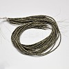 Natural Pyrite Round Beads Strands G-F197-10-2mm-3