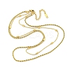 Ion Plating(IP) 304 Stainless Steel Pave Clear Cubic Zirconia Column Double Layer Necklaces NJEW-S426-02G-1