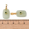 Natural Green Aventurine Pendants G-P628-01G-02-3