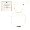 Natural Labradorite Braided Beads Bracelets for Women LU0568-2-1