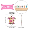 30Pcs Printed Alloy Links/Connectors ENAM-YW0005-38-2