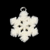Christmas Flocky Opaque Resin Pendants LS-RESI-C064-01C-2