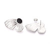 304 Stainless Steel Enamel Stud Earrings EJEW-T047-33P-B-2