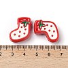 Christmas Decorations Theme Opaque Acrylic Bead with Enamel OACR-Z021-01F-3