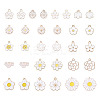 64Pcs 16 Styles Alloy Enamel Pendants ENAM-TA0004-13-2