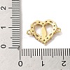 Brass Pave Clear Cubic Zirconia Connector Charms LS-KK-M278-02A-G-3