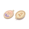 Rack Plating Alloy Enamel Pendants ENAM-N056-408B-2