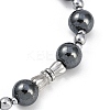 Synthetic Non-magnetic Hematite Beaded Stretch Bracelets for Women Men BJEW-F480-02C-3