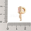 Rack Plating Brass Micro Pave Cubic Zirconia Pendants KK-F876-27KCG-3