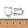 Rack Plating Brass Micro Pave Cubic Zirconia Hoop Earring Findings EJEW-H143-09P-3