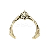 Dragon Alloy Open Cuff Rings for Women Men RJEW-A045-02AB-3