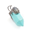 Synthetic Turquoise Pointed Big Pendants G-I275-01G-2