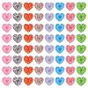 100Pcs Printed Opaque Resin Cabochons CRES-TA0001-71-2