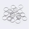 Anti-Tarnish Rhodium Plated 925 Sterling Silver Round Rings STER-F036-03P-1x6-1