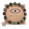 Synthetic Rhyolite Jasper Round Beads Stretch Bracelets FS-WG18FCB-21-1-1