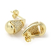 Teardrop Rack Plating Brass Micro Pave Cubic Zirconia Stud Earrings EJEW-F331-22G-2