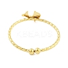 Real 18K Gold Plated 304 Stainless Steel Open Cuff Rings for Women RJEW-B061-02G-04-3