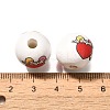 Valentine's Day Element Printed Wood Beads WOOD-R002-01-15-3