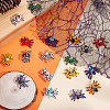 18Pcs 9 Colors Glass Pendants PALLOY-WR00004-4
